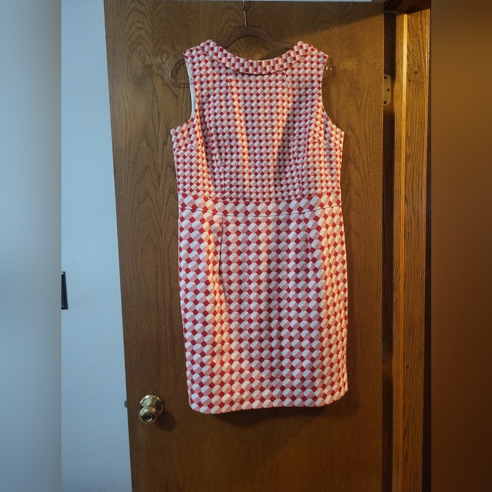 Boden Geometric 60's Mod Style Shift Dress GUC 14R - Picture 2 of 5